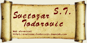 Svetozar Todorović vizit kartica